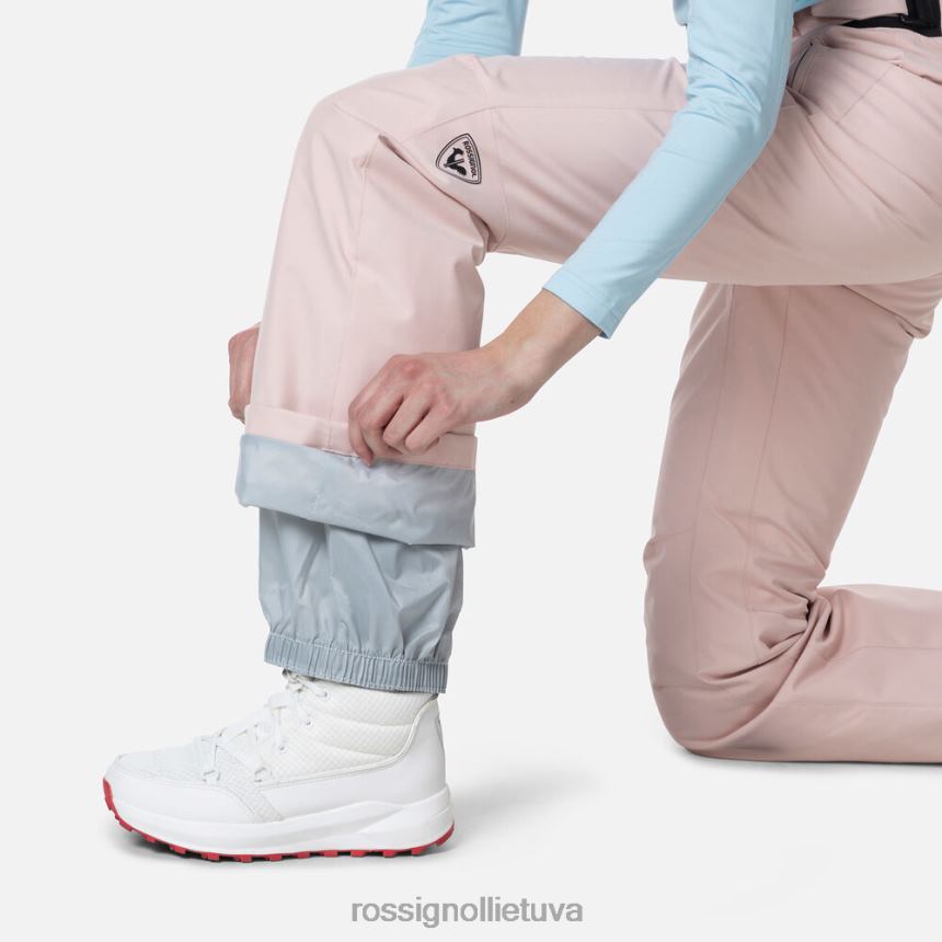 dugnai Rossignol slidinėjimo kelnės pudros rožinės spalvos moterys 268B2824