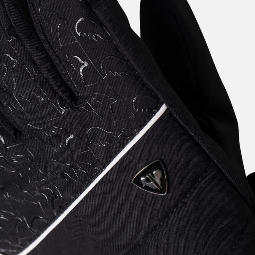 priedai Rossignol pagundos vandeniui atsparios slidinėjimo pirštinės juodas moterys 268B2729