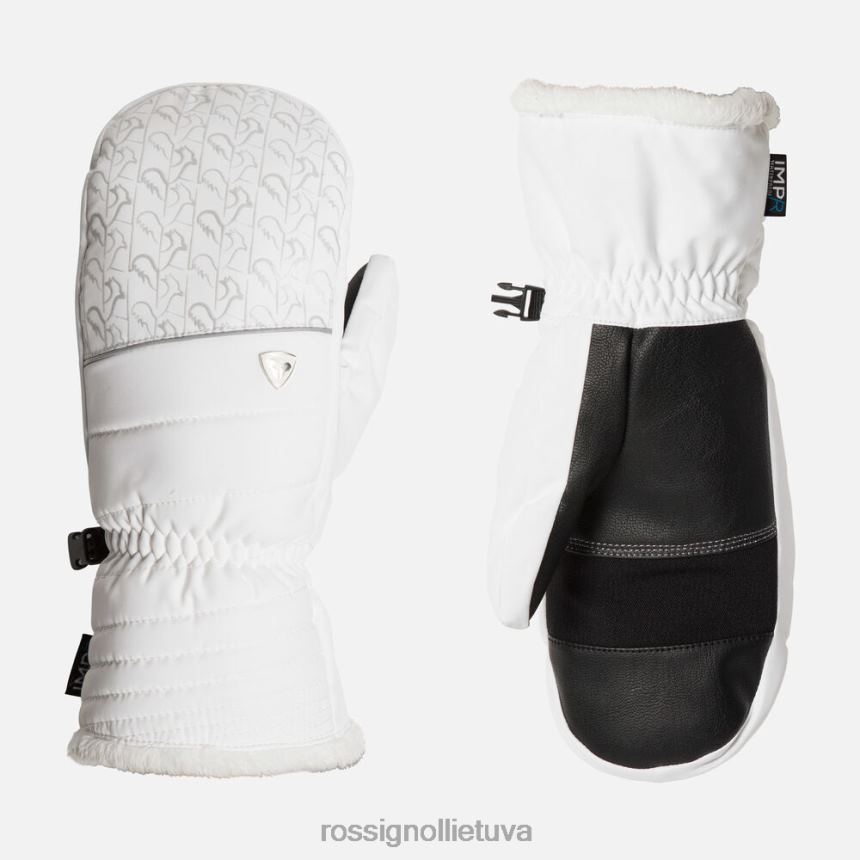 priedai Rossignol temptation vandeniui atsparios slidinėjimo kumštinės pirštinės baltas moterys 268B2744