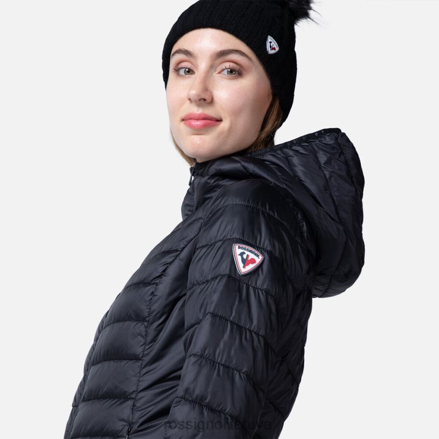 viršūnės Rossignol izoliuota striukė su gobtuvu 180gr juodas moterys 268B2937