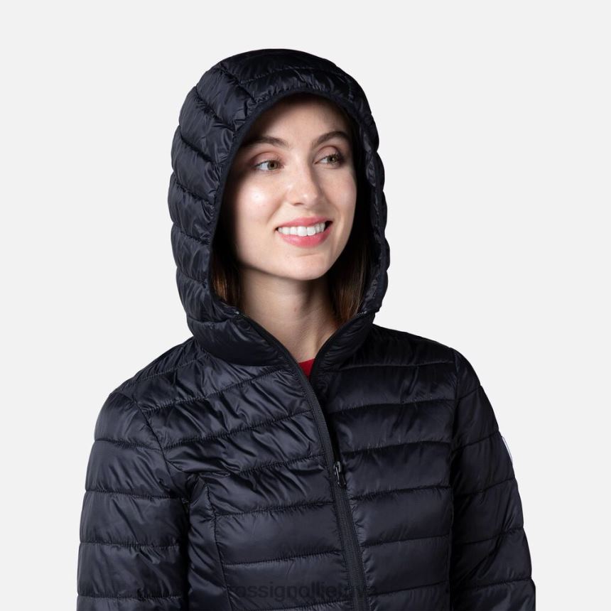 viršūnės Rossignol izoliuota striukė su gobtuvu 180gr juodas moterys 268B2937