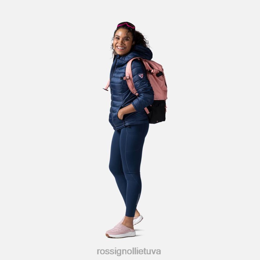 viršūnės Rossignol izoliuota striukė su gobtuvu 180gr tamsiai laivynas moterys 268B2936