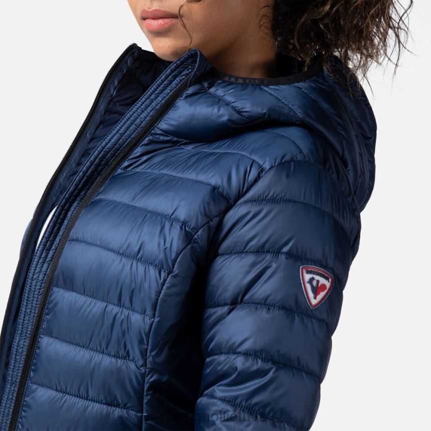 viršūnės Rossignol izoliuota striukė su gobtuvu 180gr tamsiai laivynas moterys 268B2936