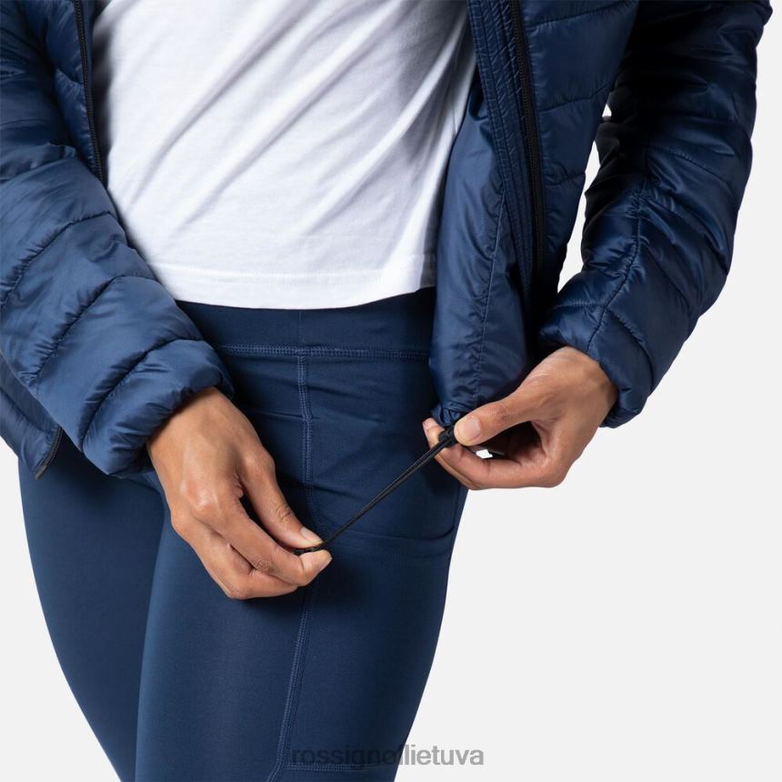 viršūnės Rossignol izoliuota striukė su gobtuvu 180gr tamsiai laivynas moterys 268B2936