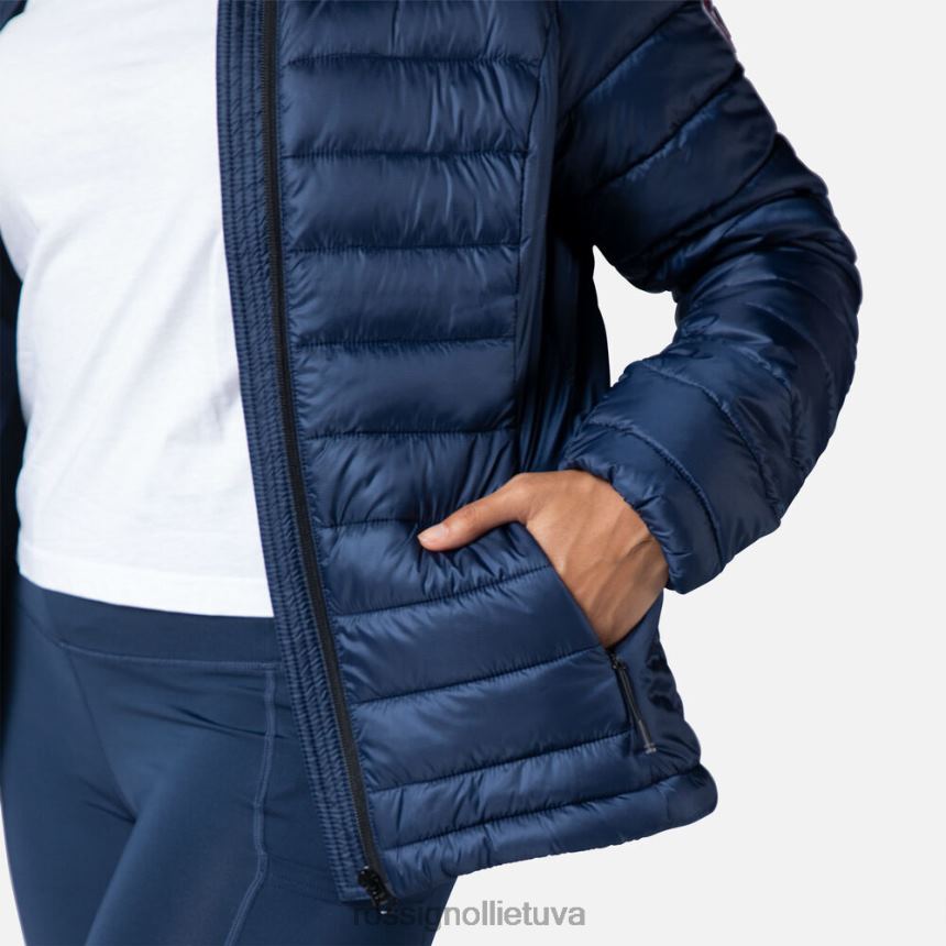 viršūnės Rossignol izoliuota striukė su gobtuvu 180gr tamsiai laivynas moterys 268B2936