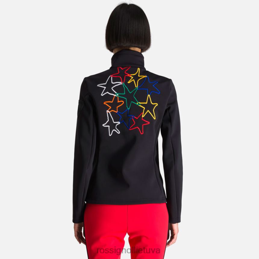 viršūnės Rossignol jcc brady marginta minkšta striukė juodas moterys 268B2996