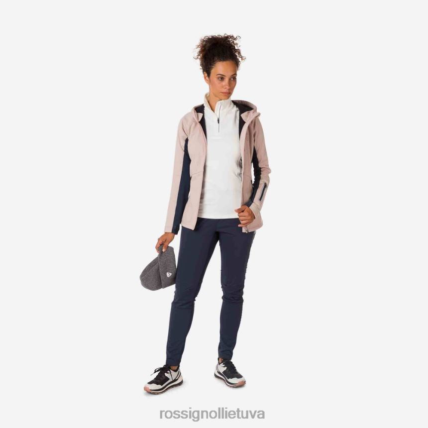 viršūnės Rossignol softshell striukė pudros rožinės spalvos moterys 268B2905