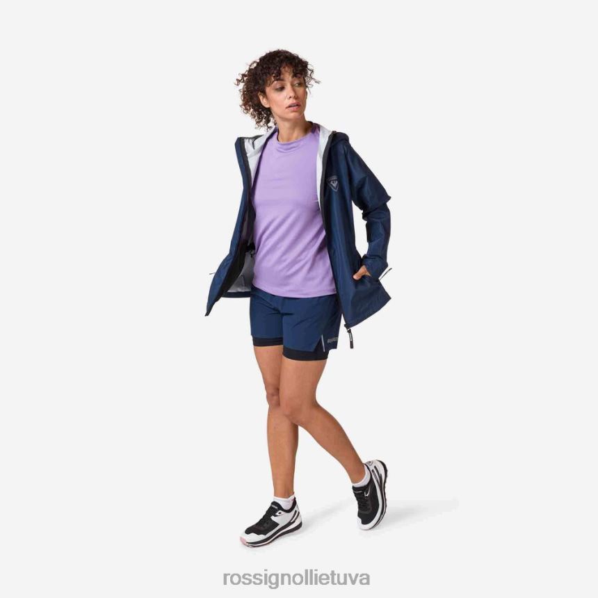 viršūnės Rossignol aktyvi striukė nuo lietaus tamsiai laivynas moterys 268B2871