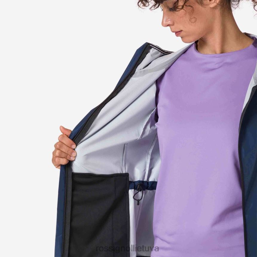 viršūnės Rossignol aktyvi striukė nuo lietaus tamsiai laivynas moterys 268B2871