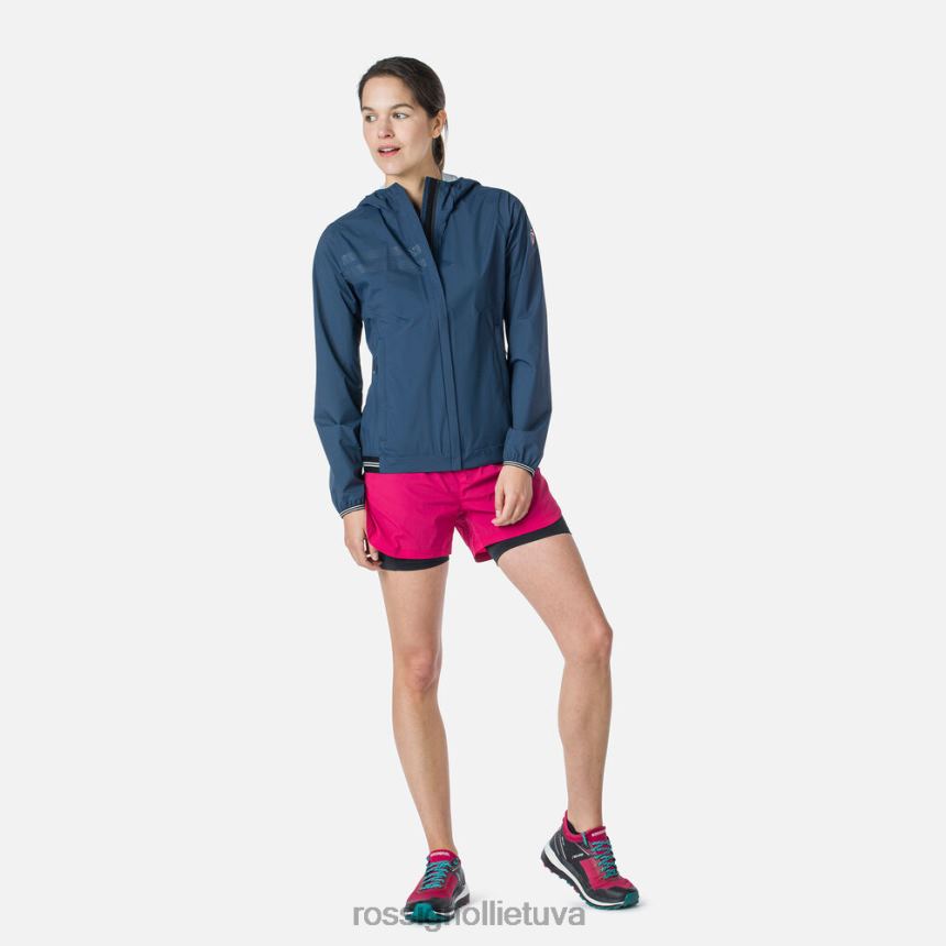 viršūnės Rossignol lengva striukė nuo lietaus tamsiai laivynas moterys 268B2995