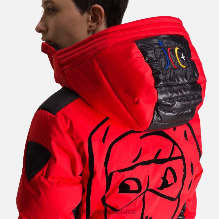 viršūnės Rossignol jcc stellar pūkinė striukė raudona moterys 268B2795