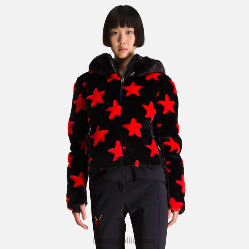 viršūnės Rossignol jcc teddy pūkinė striukė juodas moterys 268B2784