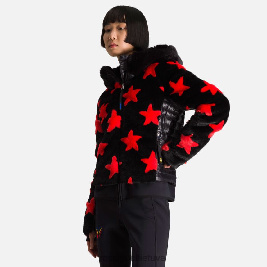 viršūnės Rossignol jcc teddy pūkinė striukė juodas moterys 268B2784