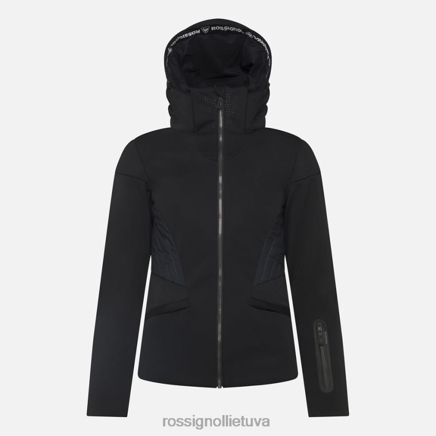viršūnės Rossignol plokščia softshell slidinėjimo striukė juodas moterys 268B2988