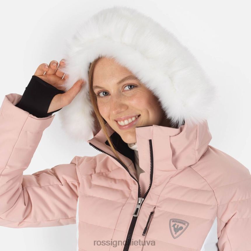 viršūnės Rossignol rapide slidinėjimo striukė pudros rožinės spalvos moterys 268B21113