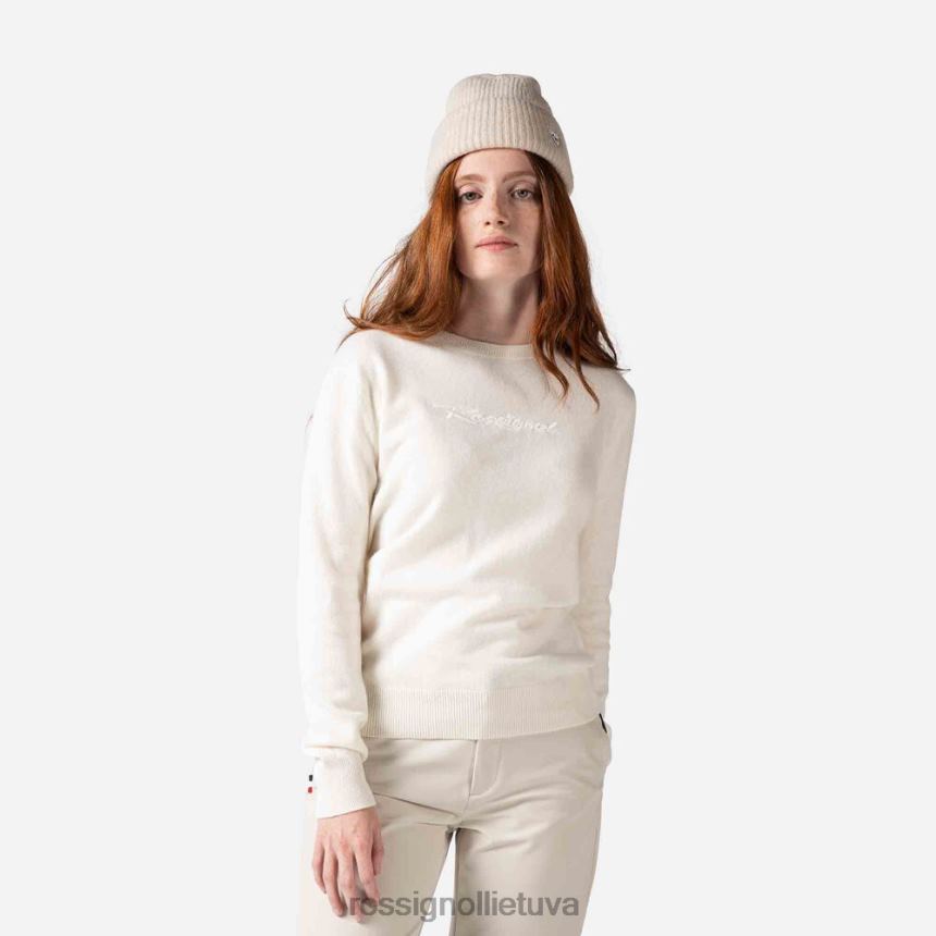 viršūnės Rossignol firminis megztas megztinis baltas moterys 268B2922