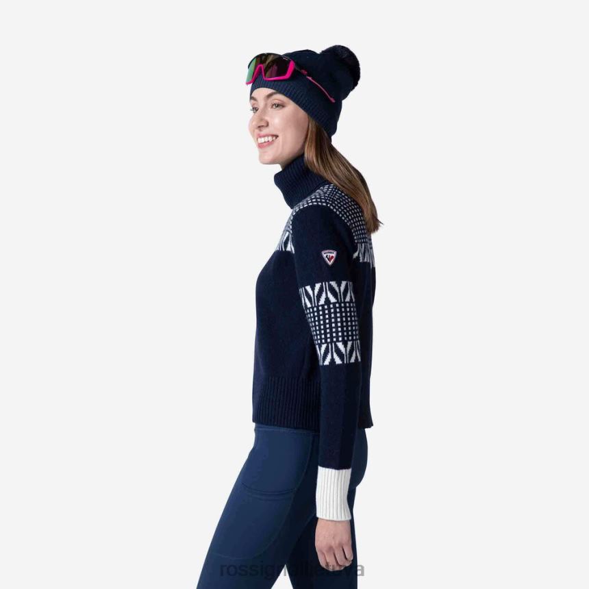 viršūnės Rossignol megztas vintažinis vėžlys tamsiai laivynas moterys 268B21041