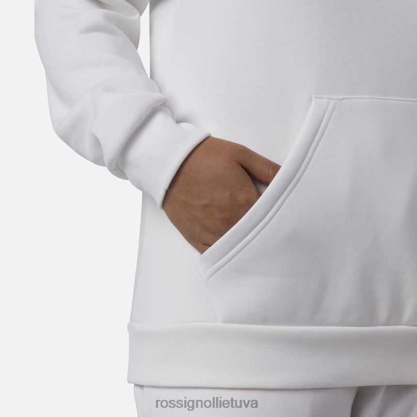 viršūnės Rossignol vilnonis megztinis su gobtuvu baltas moterys 268B2845