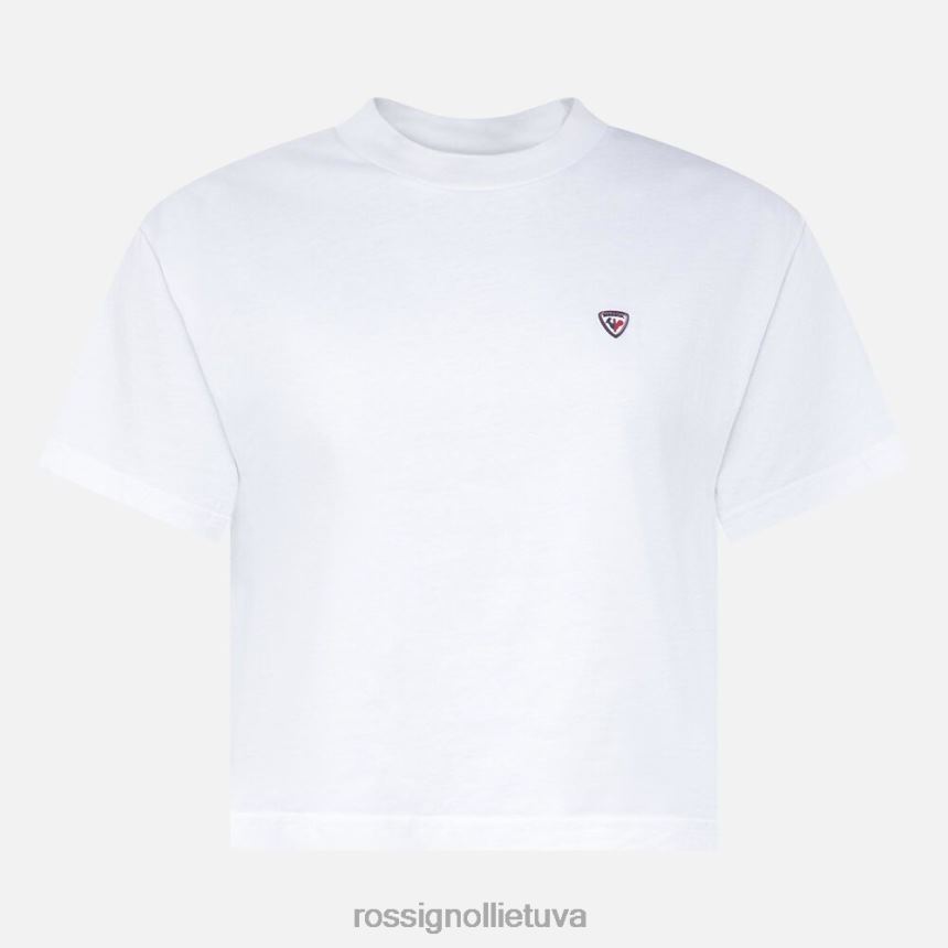 viršūnės Rossignol crop marškinėliai baltas moterys 268B2716