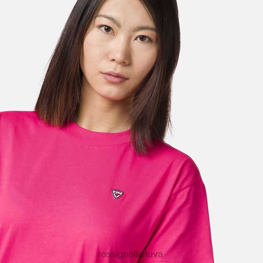 viršūnės Rossignol crop marškinėliai saldainio rožinė moterys 268B2739