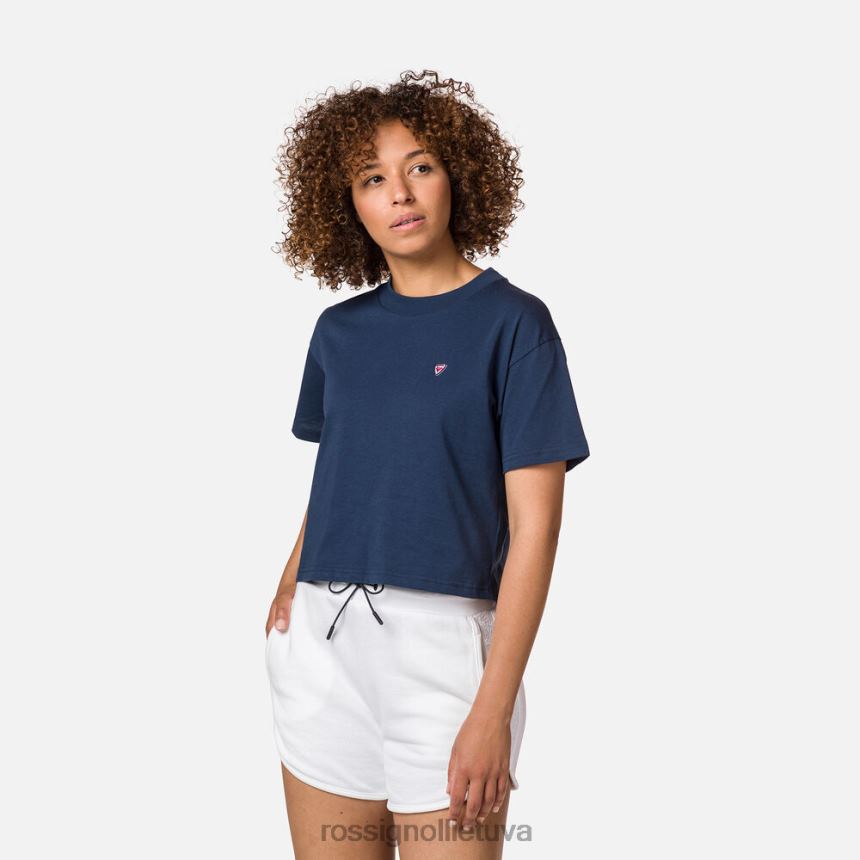 viršūnės Rossignol crop marškinėliai tamsiai laivynas moterys 268B2919