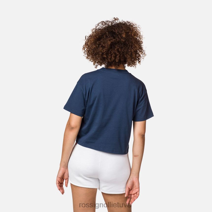 viršūnės Rossignol crop marškinėliai tamsiai laivynas moterys 268B2919
