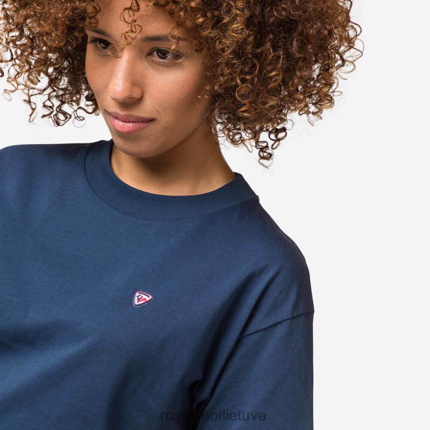 viršūnės Rossignol crop marškinėliai tamsiai laivynas moterys 268B2919