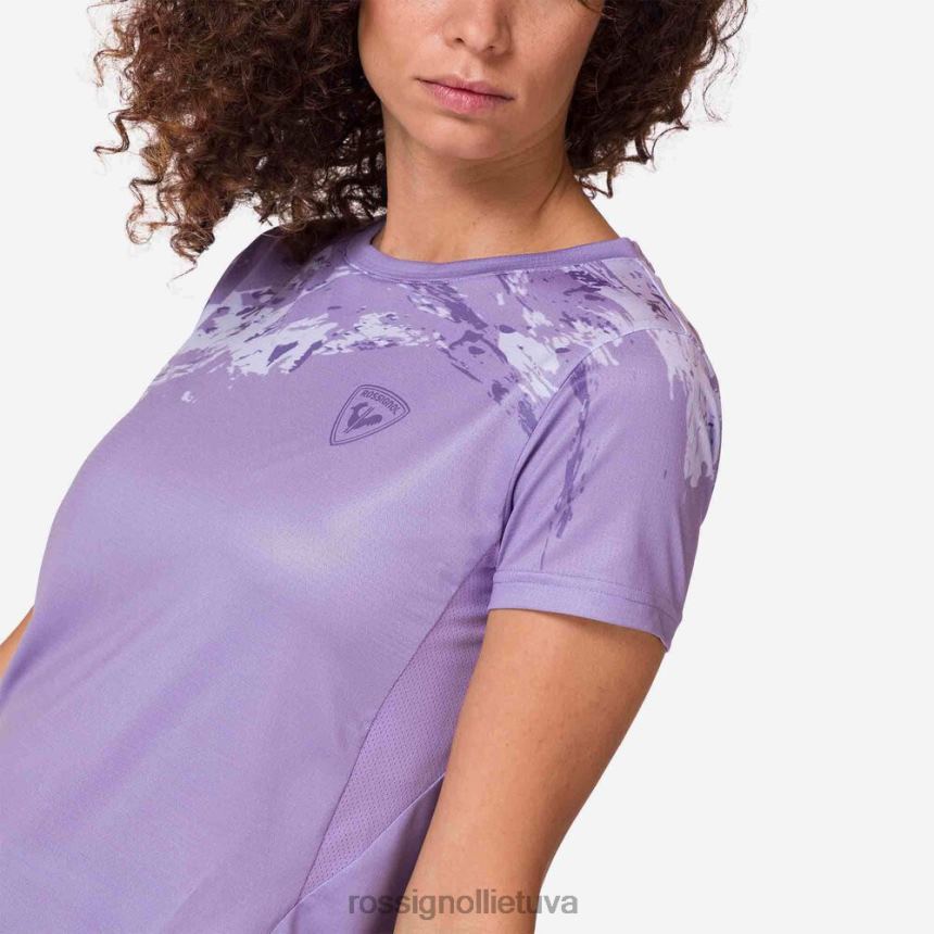 viršūnės Rossignol lengvas marškinėliai levandų pilka moterys 268B2764