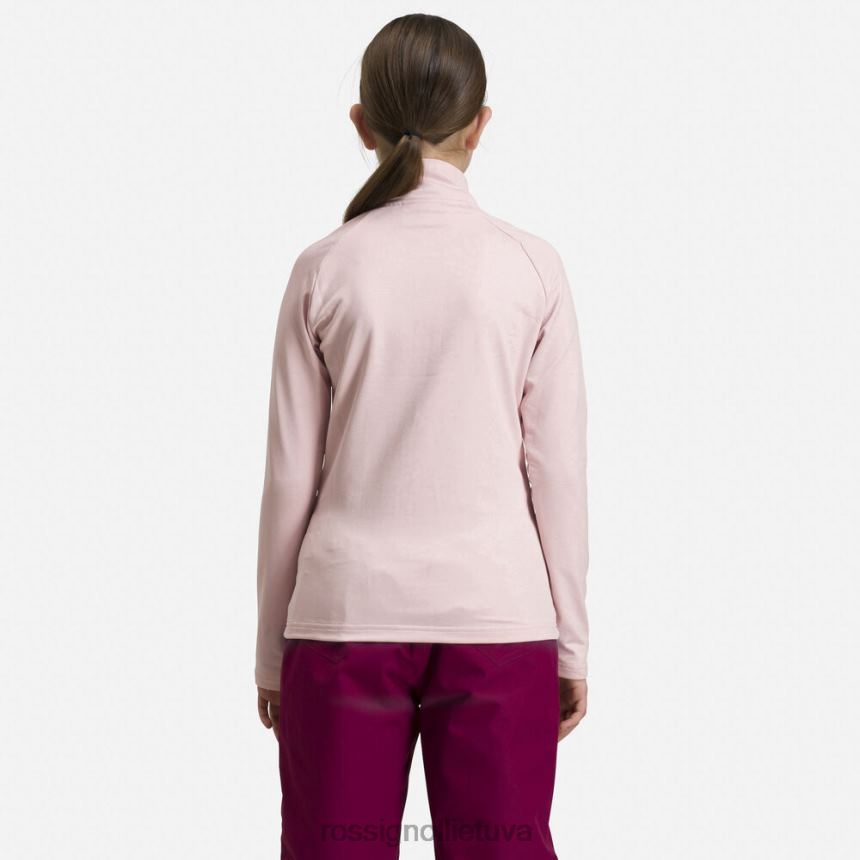 viršūnės Rossignol Pusiau užtrauktuko tamprus vilnos vidurinis sluoksnis pudros rožinės spalvos mergaites 268B21146