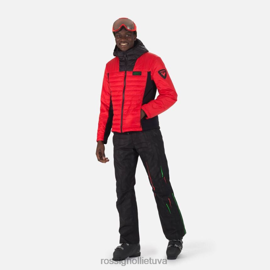 viršūnės Rossignol hero hibridinė šviesi striukė neoninė raudona vyrų 268B2626