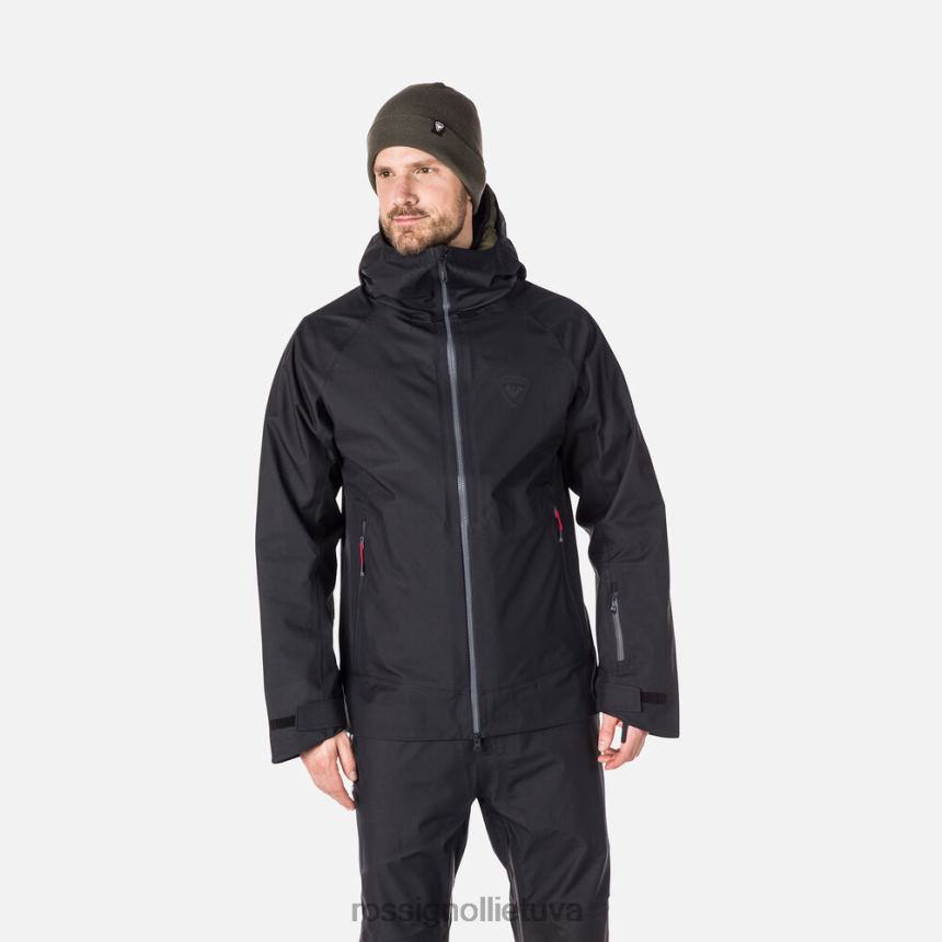 viršūnės Rossignol skpr trijų sluoksnių striukė juodas vyrų 268B2529