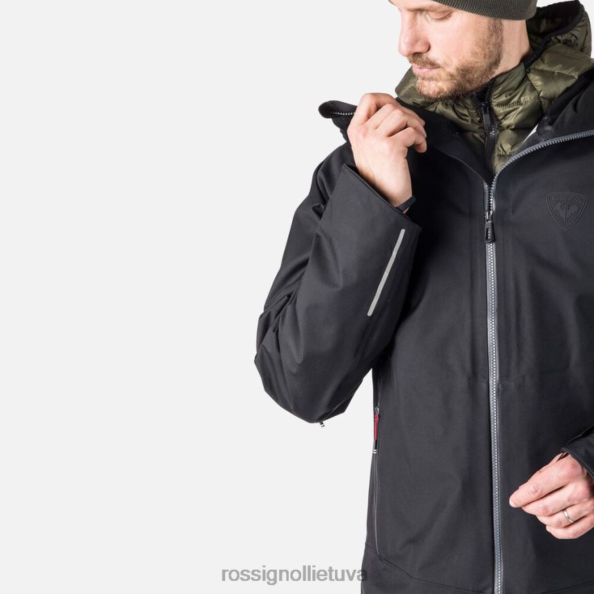 viršūnės Rossignol skpr trijų sluoksnių striukė juodas vyrų 268B2529