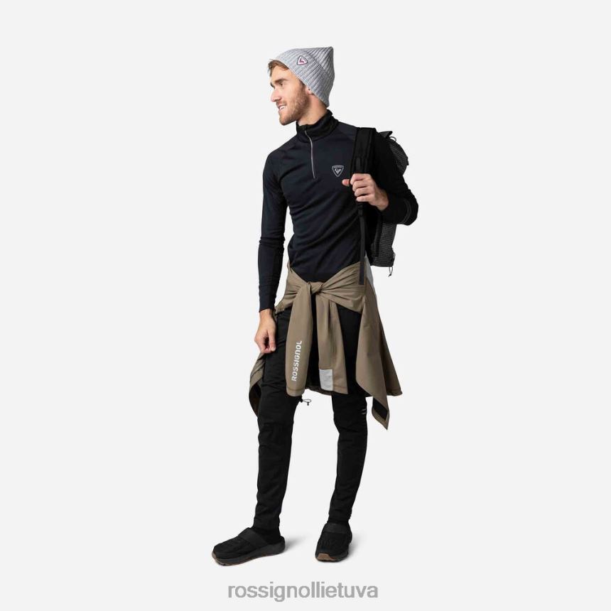 viršūnės Rossignol „Poursuite“ pagrindinio sluoksnio viršus su pusiau užtrauktuku juodas vyrų 268B2410