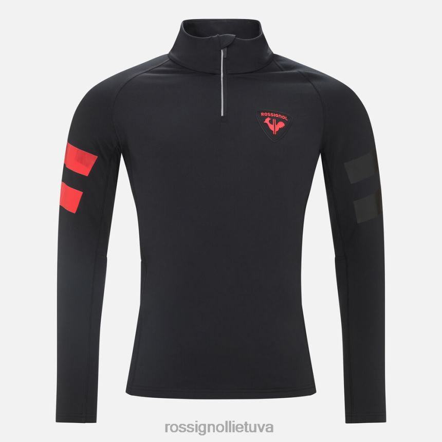 viršūnės Rossignol Klasikinis „hero“ vilnonis viršus su pusiau užtrauktuku juodas vyrų 268B2115