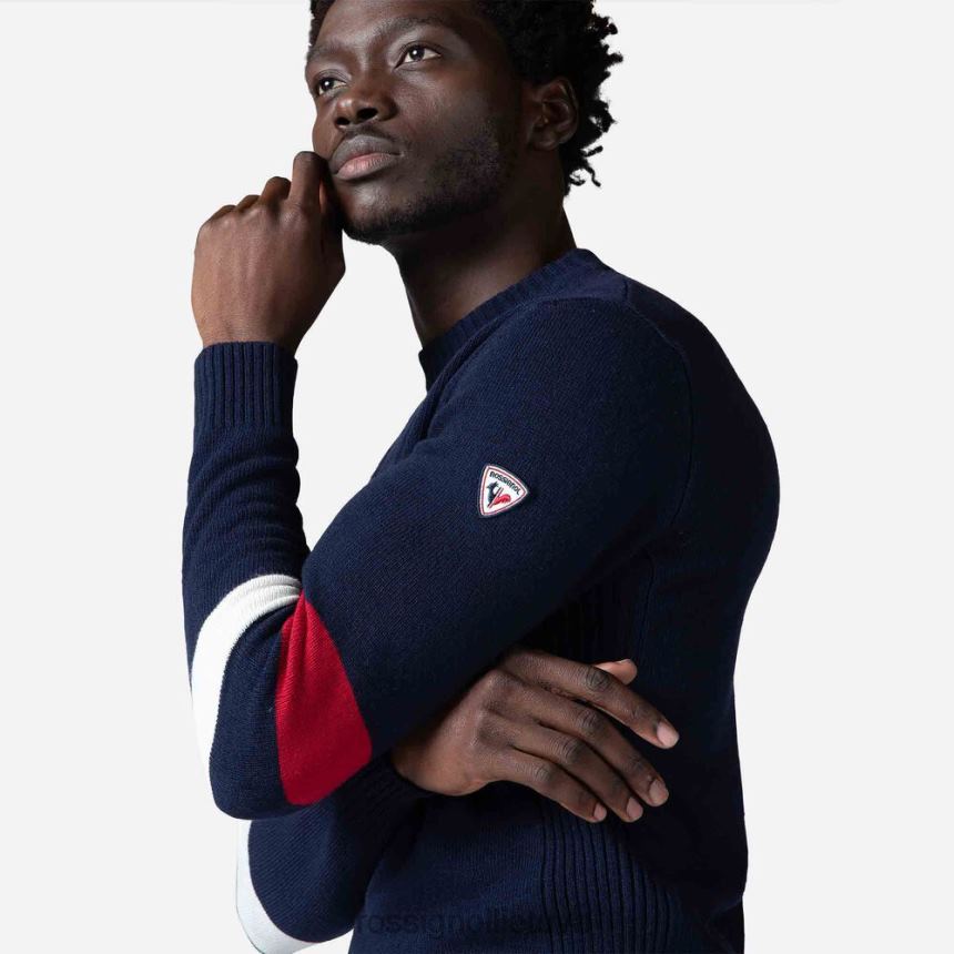 viršūnės Rossignol firminis megztas megztinis tamsiai laivynas vyrų 268B2445