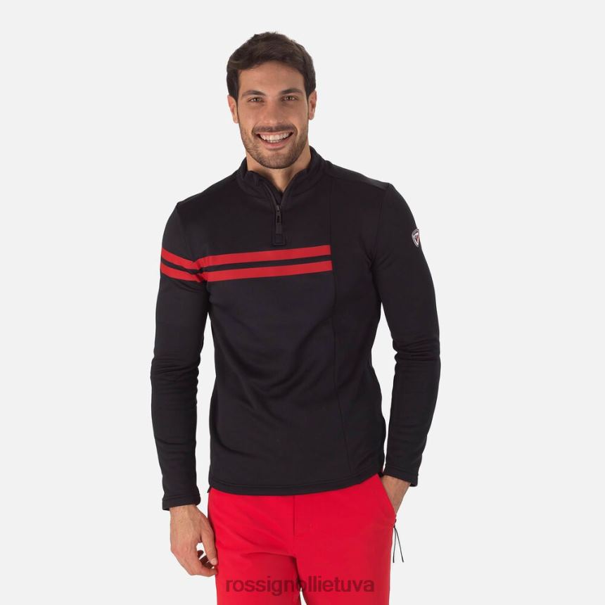 viršūnės Rossignol kurortinis viršus su pusiau užtrauktuku juodas vyrų 268B2607