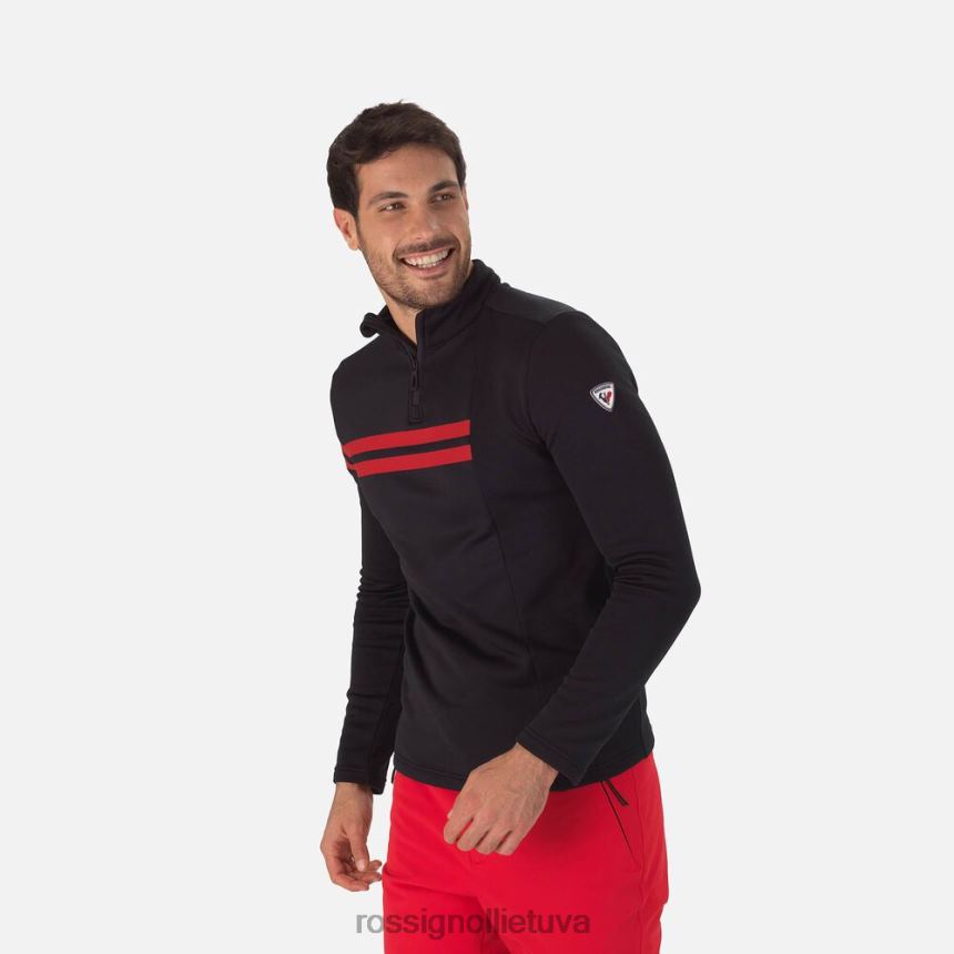 viršūnės Rossignol kurortinis viršus su pusiau užtrauktuku juodas vyrų 268B2607