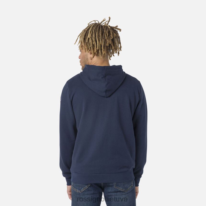 viršūnės Rossignol vilnonis megztinis su pilnu užtrauktuku su gobtuvu tamsiai laivynas vyrų 268B2434