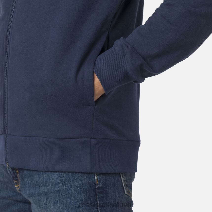 viršūnės Rossignol vilnonis megztinis su pilnu užtrauktuku su gobtuvu tamsiai laivynas vyrų 268B2434