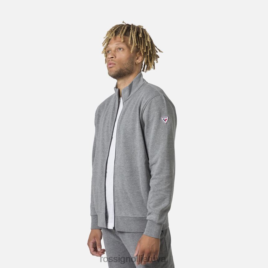 viršūnės Rossignol vilnonis megztinis su pilnu užtrauktuku viržių pilka vyrų 268B2417