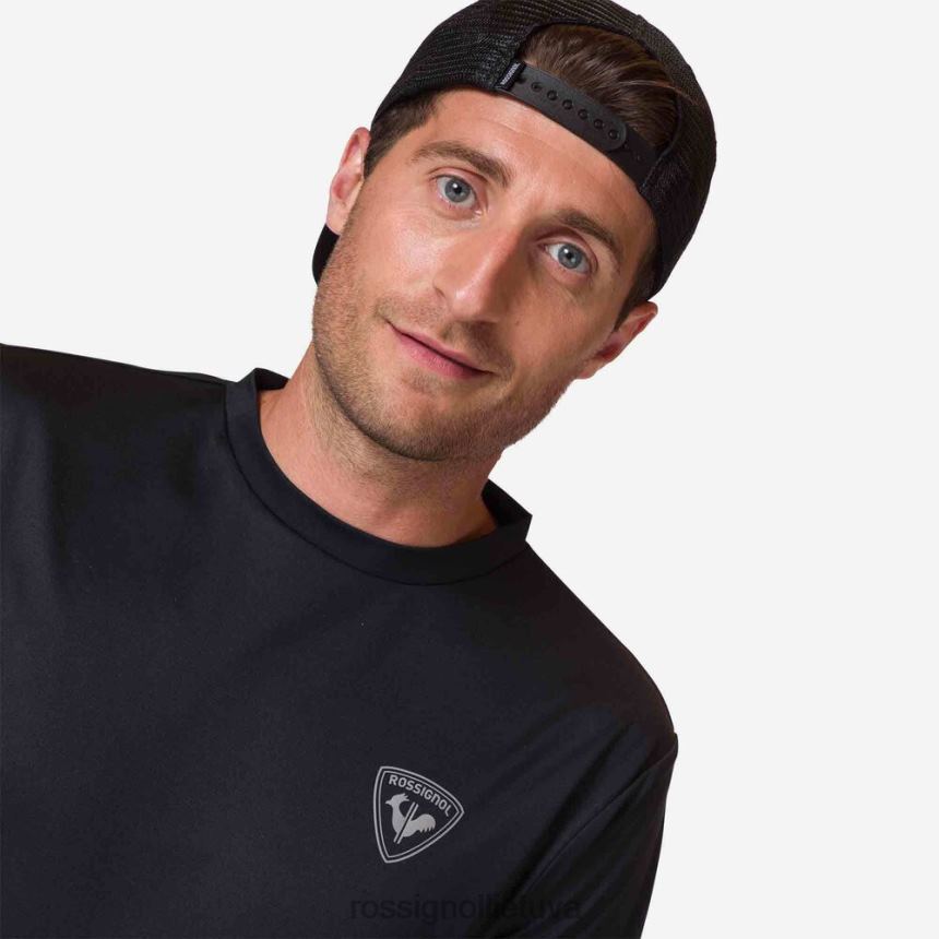 viršūnės Rossignol aktyvus marškinėliai juodas vyrų 268B2283