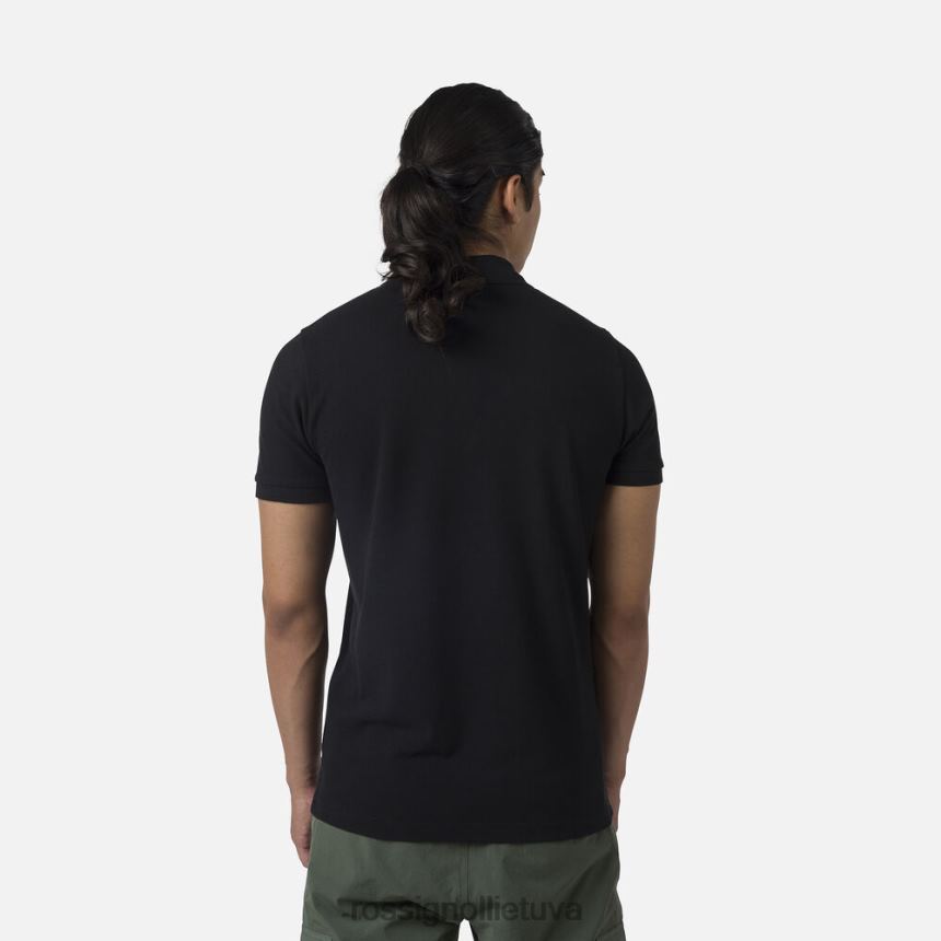 viršūnės Rossignol logotipas polo juodas vyrų 268B2303