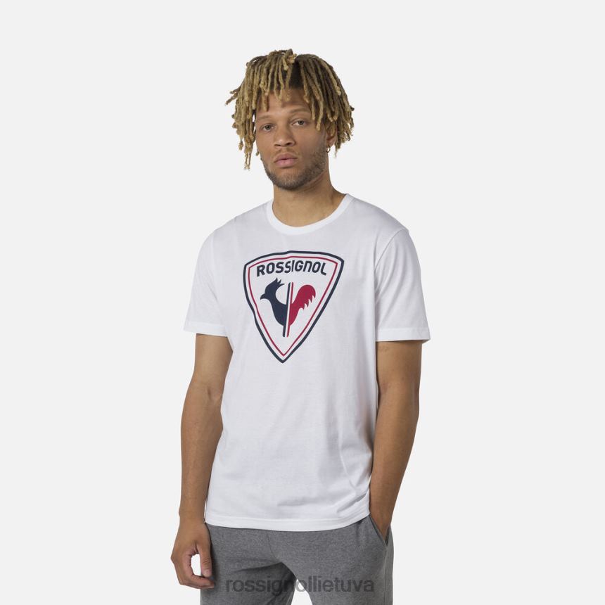viršūnės Rossignol marškinėliai su logotipu baltas vyrų 268B217