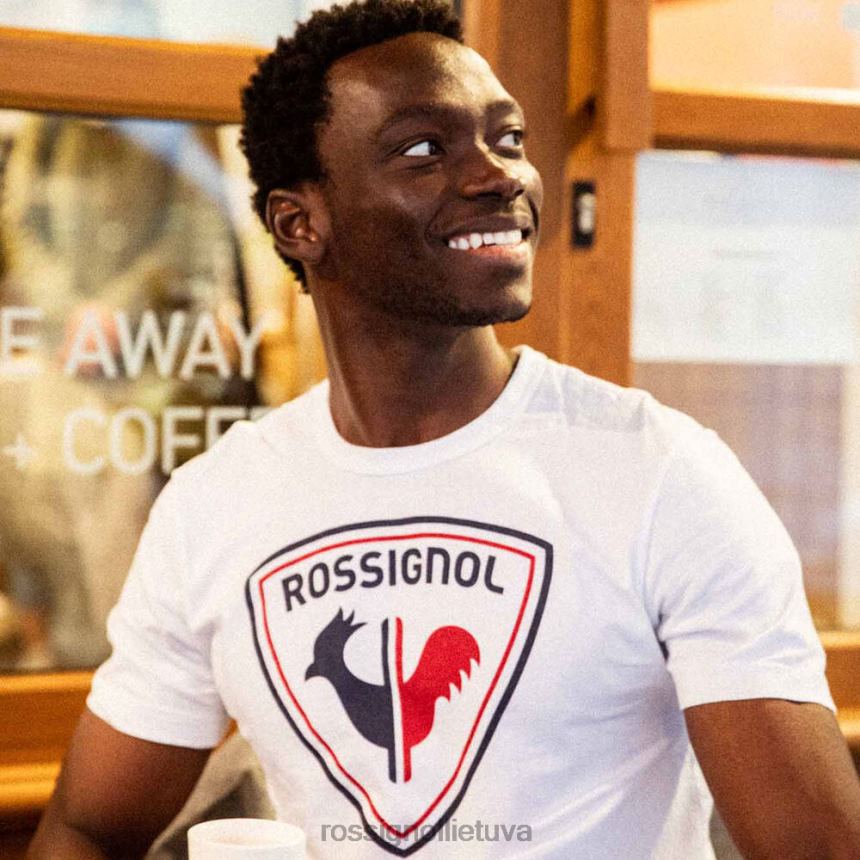 viršūnės Rossignol marškinėliai su logotipu baltas vyrų 268B217