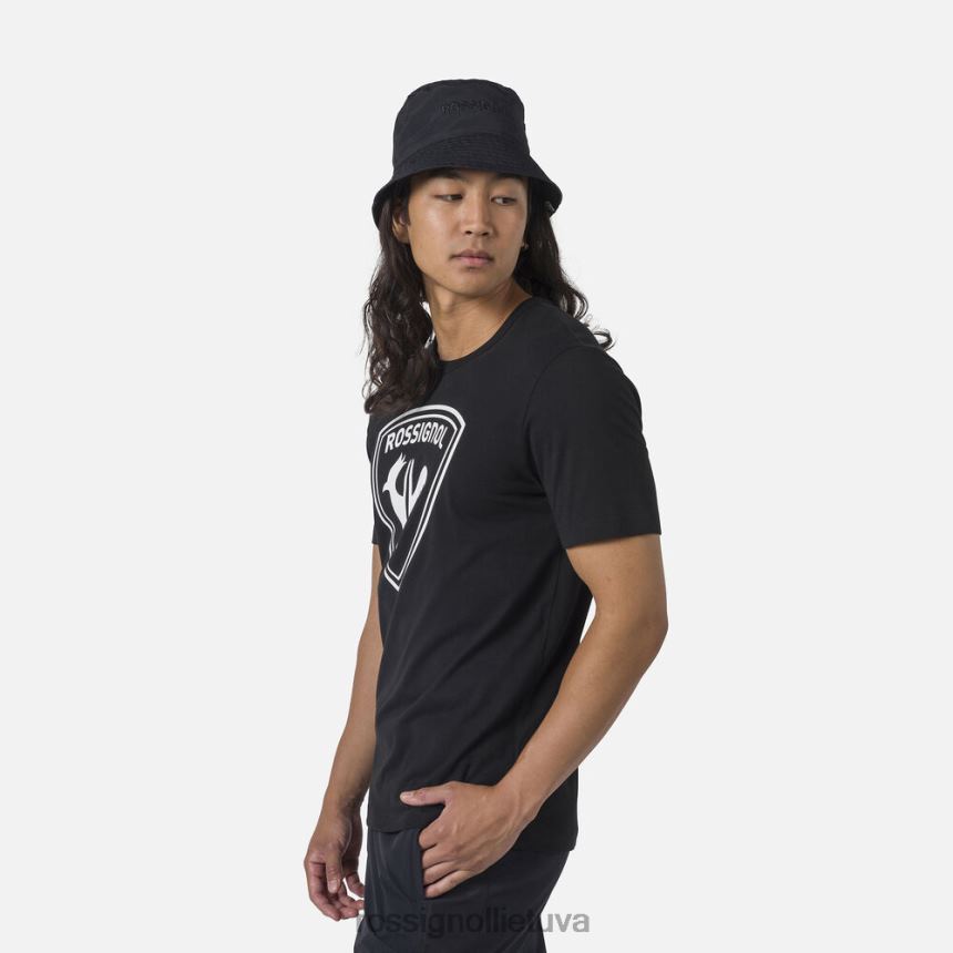 viršūnės Rossignol marškinėliai su logotipu juodas vyrų 268B21