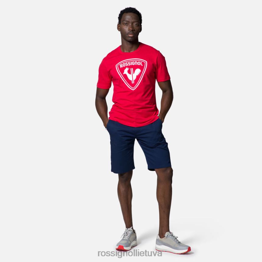 viršūnės Rossignol marškinėliai su logotipu karminas vyrų 268B2128