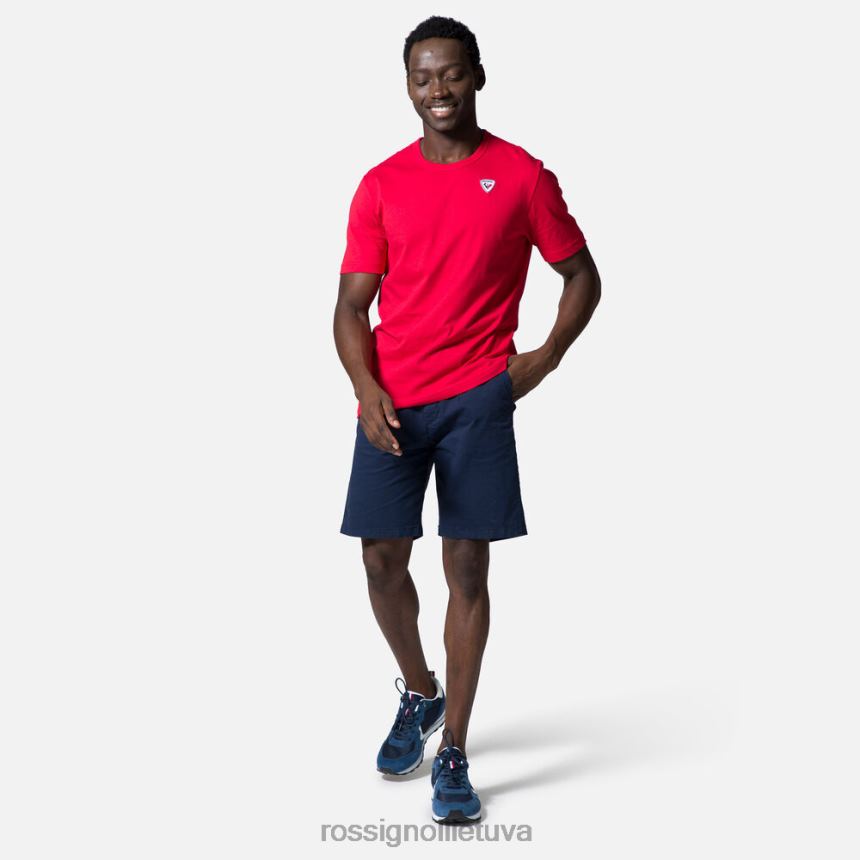 viršūnės Rossignol paprastas marškinėliai su logotipu karminas vyrų 268B2119