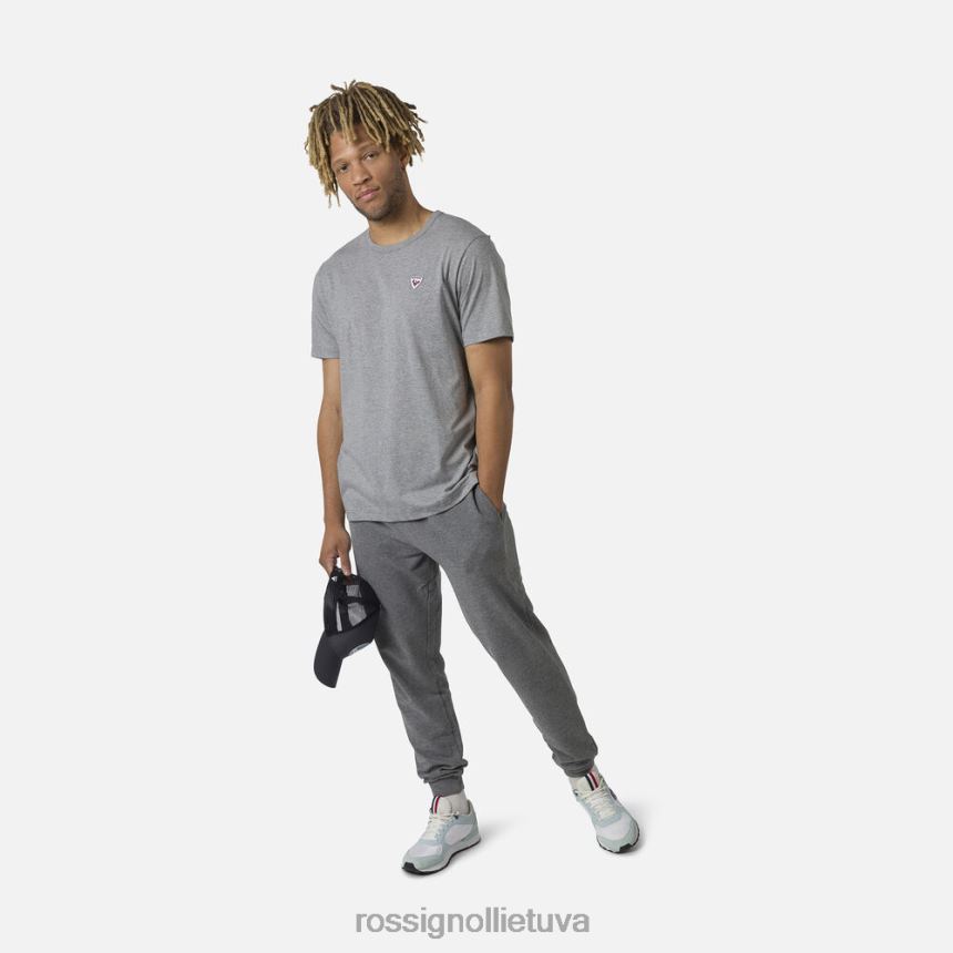 viršūnės Rossignol paprastas marškinėliai su logotipu viržių pilka vyrų 268B254