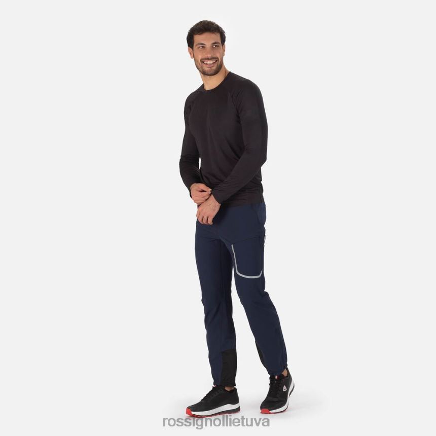 viršūnės Rossignol skpr marškinėliai ilgomis rankovėmis juodas vyrų 268B2310