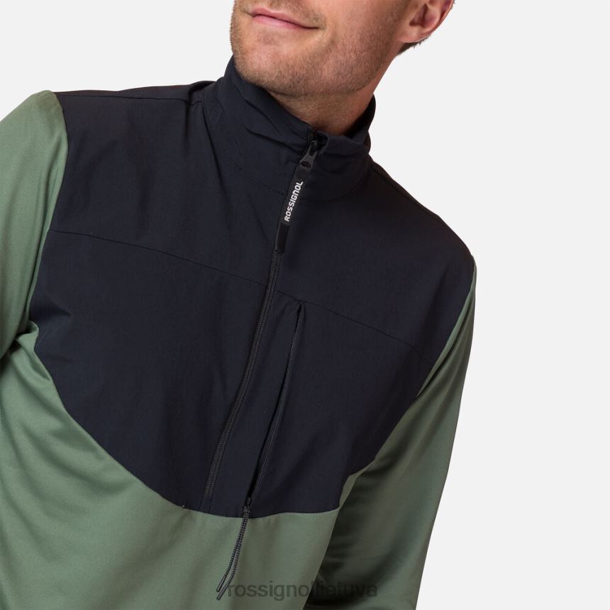 viršūnės Rossignol 1/2 užtrauktuko vidurinis sluoksnis juodmedžio žalia vyrų 268B2402